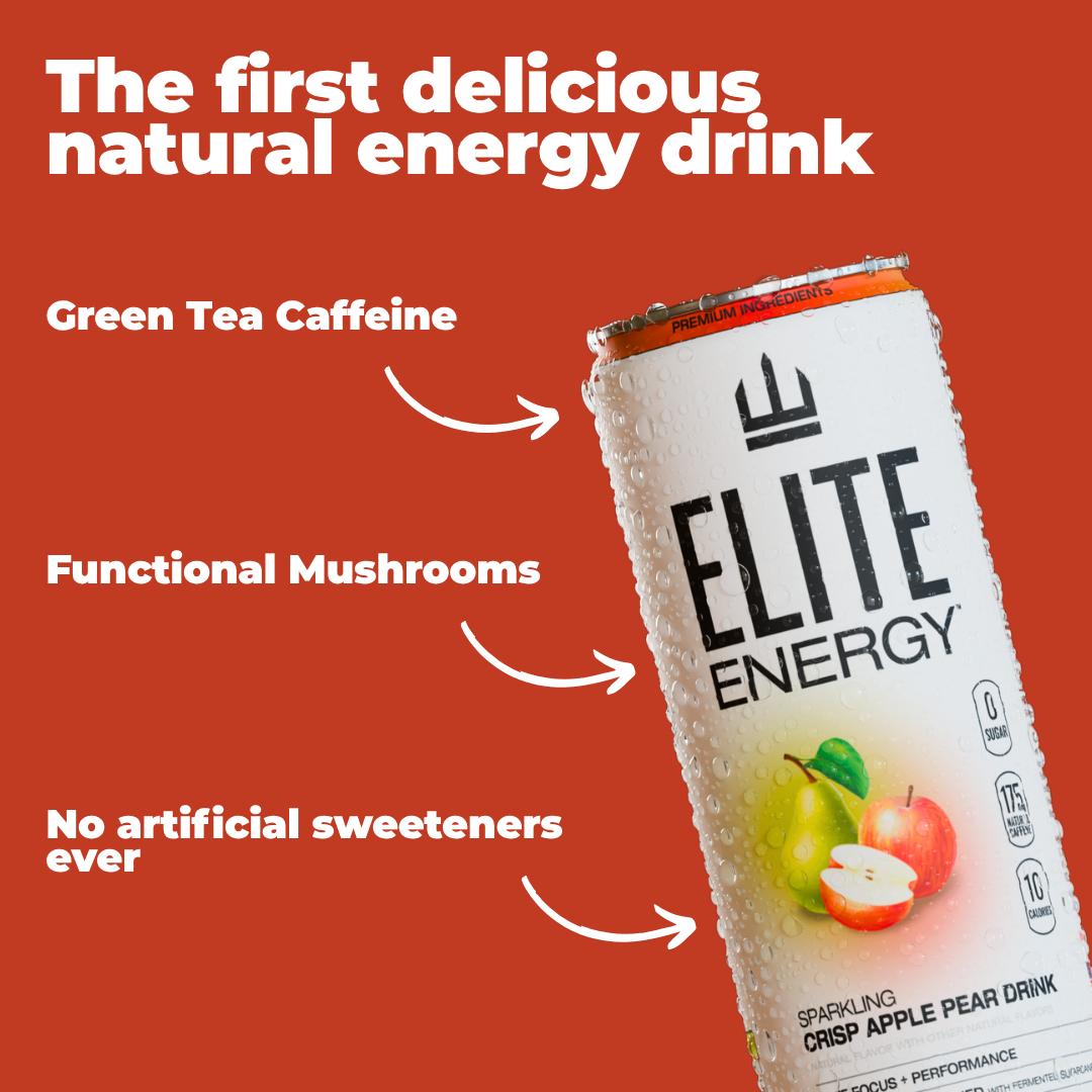 ELITE Energy Drink - CRISP APPLE PEAR (12 Pack)