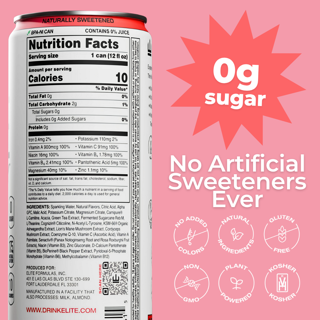 ELITE Energy - LYCHEE POMEGRANATE (12 Pack)