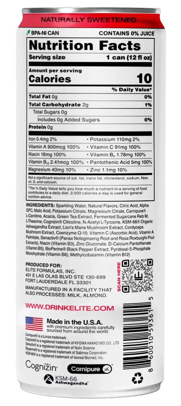 LYCHEE POMEGRANATE (12 - Pack) - ELITE Energy